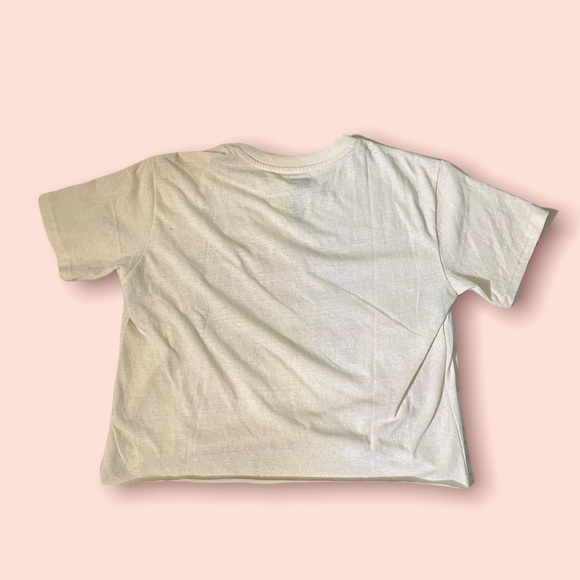 Woman MTV floral Print short sleeve Graphic T- Shirt - Ivory L - Picture 4 of 4